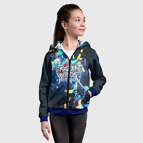 Детская толстовка на молнии HORIZON ZERO DAWN / 3D-Синий – фото 4