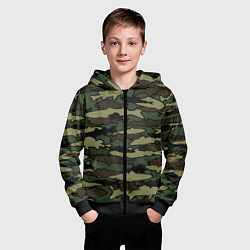 Толстовка на молнии детская Камуфляж акулы, цвет: 3D-черный — фото 2