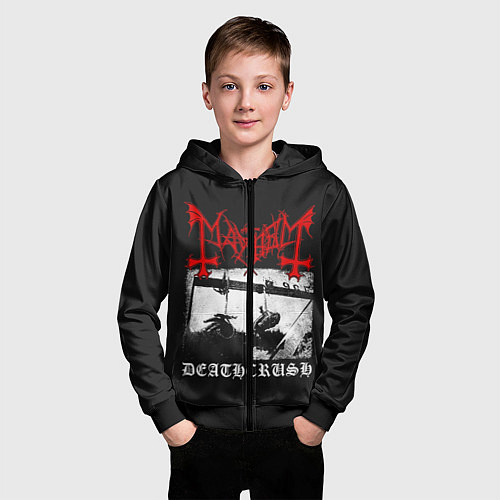 Детская толстовка на молнии Mayhem / 3D-Черный – фото 3