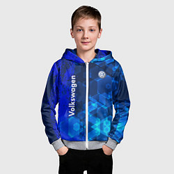 Толстовка на молнии детская Volkswagen, цвет: 3D-меланж — фото 2