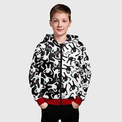 Толстовка на молнии детская МЕМ КОТ ЪУЪ СЪУКА, цвет: 3D-красный — фото 2