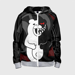 Толстовка на молнии детская MONOKUMA МОНОКУМА DANGANRO, цвет: 3D-меланж