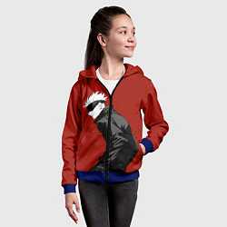 Толстовка на молнии детская Годжо Магическая Битва арт02, цвет: 3D-синий — фото 2