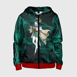 Толстовка на молнии детская Genshin Impact - Venti, цвет: 3D-красный