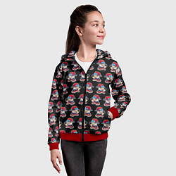 Толстовка на молнии детская Friday Night Funkin, паттерн, цвет: 3D-красный — фото 2