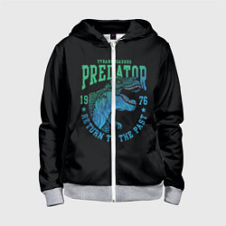 Толстовка на молнии детская Dino predator, цвет: 3D-меланж
