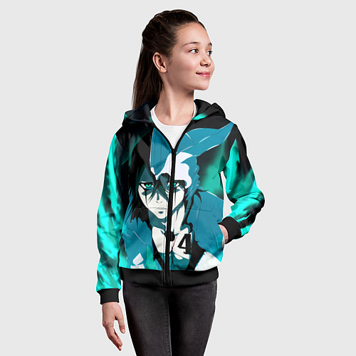 Детская толстовка на молнии Улькиорра Сифер Ulquiorra / 3D-Черный – фото 4