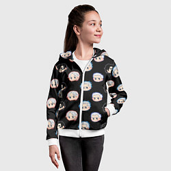 Толстовка на молнии детская DMC Pattern, цвет: 3D-белый — фото 2