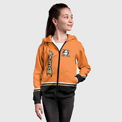 Толстовка на молнии детская Anaheim Ducks, цвет: 3D-черный — фото 2