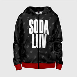 Толстовка на молнии детская Репер - SODA LUV, цвет: 3D-красный