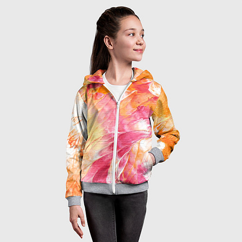 Детская толстовка на молнии Яркая Bright colors Z / 3D-Меланж – фото 4