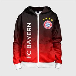 Толстовка на молнии детская ФК БАВАРИЯ BAYERN МЮНХЕН, цвет: 3D-белый