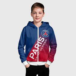 Толстовка на молнии детская ФК ПСЖ PARIS SAINT GERMAIN, цвет: 3D-белый — фото 2
