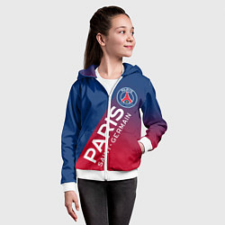 Толстовка на молнии детская ФК ПСЖ PARIS SAINT GERMAIN, цвет: 3D-белый — фото 2