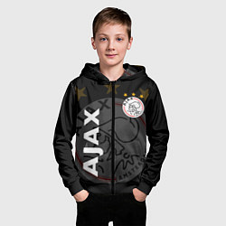 Толстовка на молнии детская FC AJAX AMSTERDAM ФК АЯКС, цвет: 3D-черный — фото 2