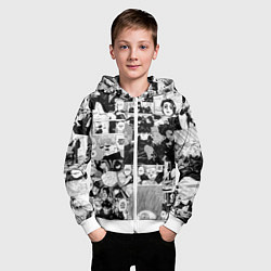 Толстовка на молнии детская Магическая Битва, цвет: 3D-белый — фото 2