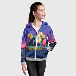 Толстовка на молнии детская Марк Грэйсон Неуязвимый, цвет: 3D-меланж — фото 2