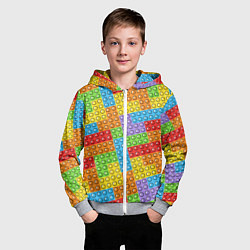 Толстовка на молнии детская POP IT SIMPLE DIMPLE, цвет: 3D-меланж — фото 2