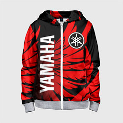 Толстовка на молнии детская YAMAHA ЯМАХА МОТОСПОРТ, цвет: 3D-меланж