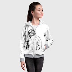 Толстовка на молнии детская Большой Лебовски Big Lebowski, цвет: 3D-меланж — фото 2