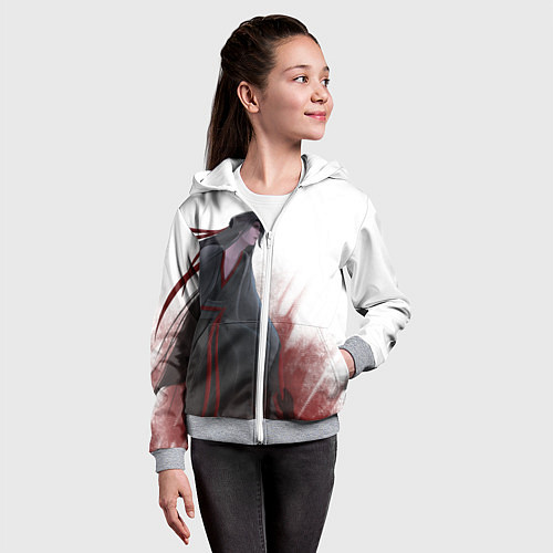 Детская толстовка на молнии Магистр дьявольского культа / 3D-Меланж – фото 4