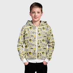 Толстовка на молнии детская Кубок Дэвиса, цвет: 3D-белый — фото 2