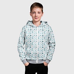 Толстовка на молнии детская Морской фон, цвет: 3D-меланж — фото 2
