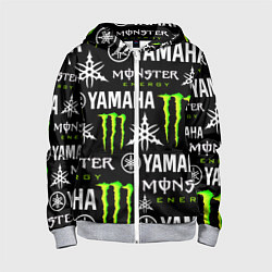 Толстовка на молнии детская YAMAHA X MONSTER SPORT, цвет: 3D-меланж