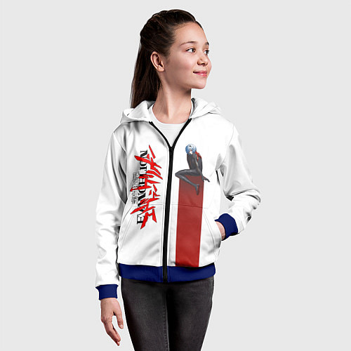 Детская толстовка на молнии EVANGELION ПИЛОТ EVA / 3D-Синий – фото 4