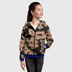 Толстовка на молнии детская Heroes III Dungeon Map, цвет: 3D-синий — фото 2