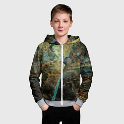 Толстовка на молнии детская Анигиляция, цвет: 3D-меланж — фото 2