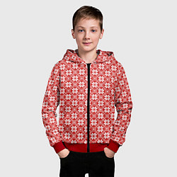 Толстовка на молнии детская Алатырь, цвет: 3D-красный — фото 2