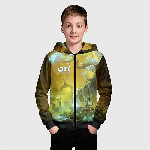 Детская толстовка на молнии Ori Ori and the Will of the Wisps / 3D-Черный – фото 3