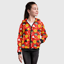 Толстовка на молнии детская Галюцинации, цвет: 3D-черный — фото 2