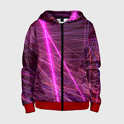 Толстовка на молнии детская ЛАЗЕРЫ LASERS, цвет: 3D-красный