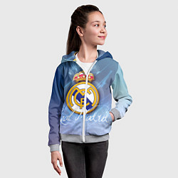 Толстовка на молнии детская FC РЕАЛ МАДРИД, цвет: 3D-меланж — фото 2