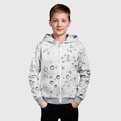 Толстовка на молнии детская Утренний дождь, цвет: 3D-меланж — фото 2