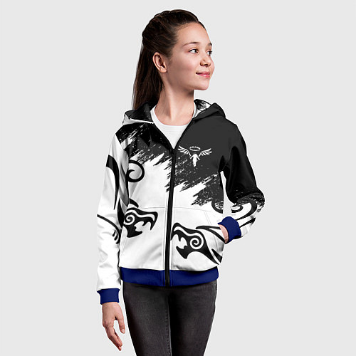 Детская толстовка на молнии ТОКИЙСКИЕ МСТИТЕЛИ ВАЛЬГАЛЛА / 3D-Синий – фото 4