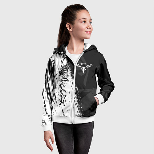 Детская толстовка на молнии ТОКИЙСКИЕ МСТИТЕЛИ WALHALLA КЛАН / 3D-Белый – фото 4