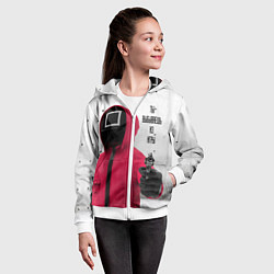 Толстовка на молнии детская Ты выбываешь из игры, цвет: 3D-белый — фото 2