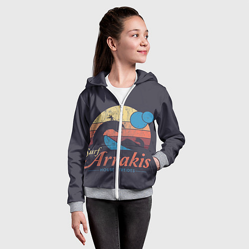 Детская толстовка на молнии Дюна Арракис / 3D-Меланж – фото 4