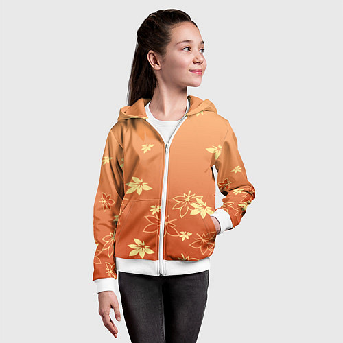 Детская толстовка на молнии КАДЗУХА KAZUHA КРАСНЫЙ КЛЕН / 3D-Белый – фото 4