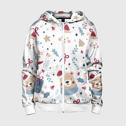 Детская толстовка на молнии Забавный Новый Год