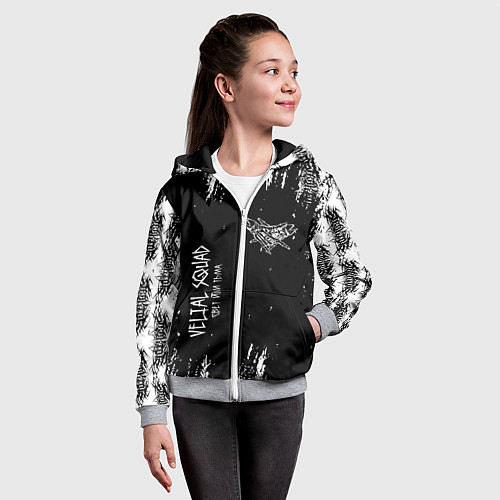 Детская толстовка на молнии Velial Squad Свет или Тьма / 3D-Меланж – фото 4