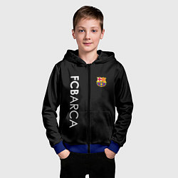 Толстовка на молнии детская FC BARCA BLACK STYLE, цвет: 3D-синий — фото 2