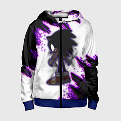 Толстовка на молнии детская SONIC DARK СОНИК, цвет: 3D-синий