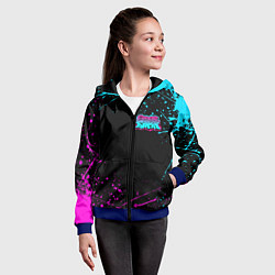 Толстовка на молнии детская FRIDAY NIGHT FUNKIN NEON COLORS НЕОНОВЫЕ БРЫЗГИ, цвет: 3D-синий — фото 2