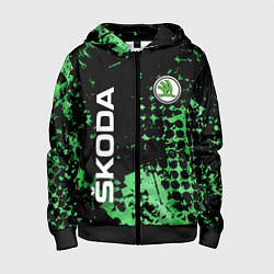 Детская толстовка на молнии Шкода, Skoda