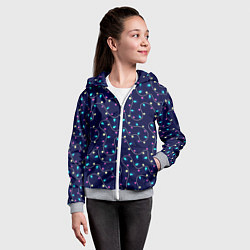 Толстовка на молнии детская Christmas Garland, цвет: 3D-меланж — фото 2