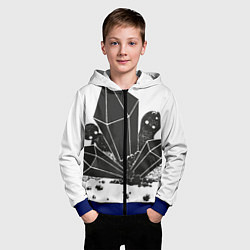 Толстовка на молнии детская Shadows and cristals, цвет: 3D-синий — фото 2